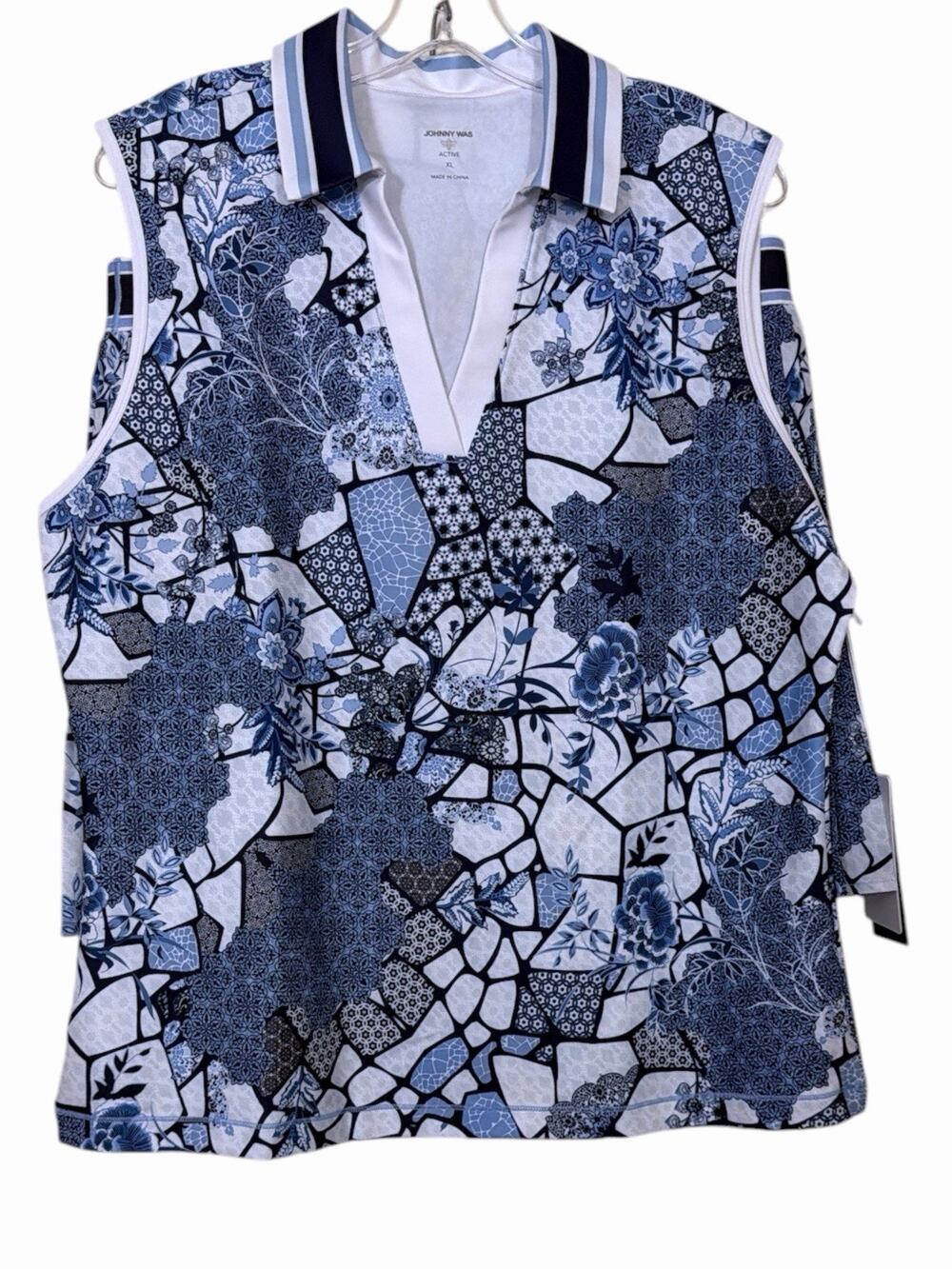 Johnny Was Bee Active Set Polo Tank & Skirt Size XL NWT